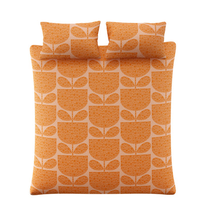 Orla Kiely Block Garden Duvet Cover Set Orange Sorbet