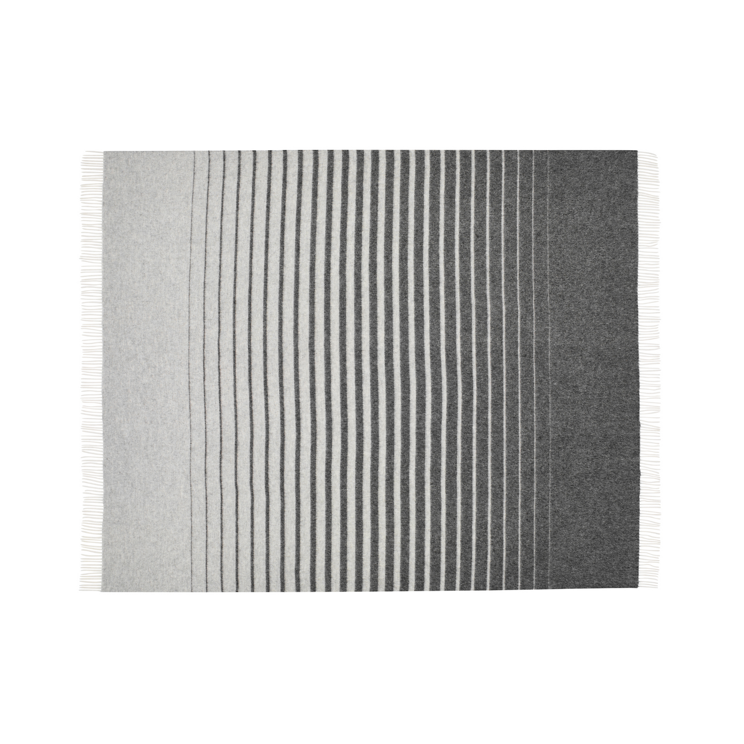 Bronte by Moon Albion Wool Throw Grey 185cm x 140cm