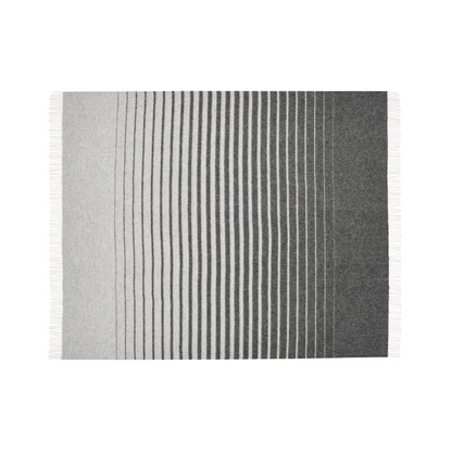 Bronte by Moon Albion Wool Throw Grey 185cm x 140cm