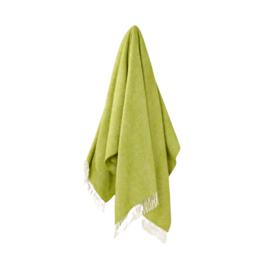 Bronte by Moon Herringbone Throw Lime Green