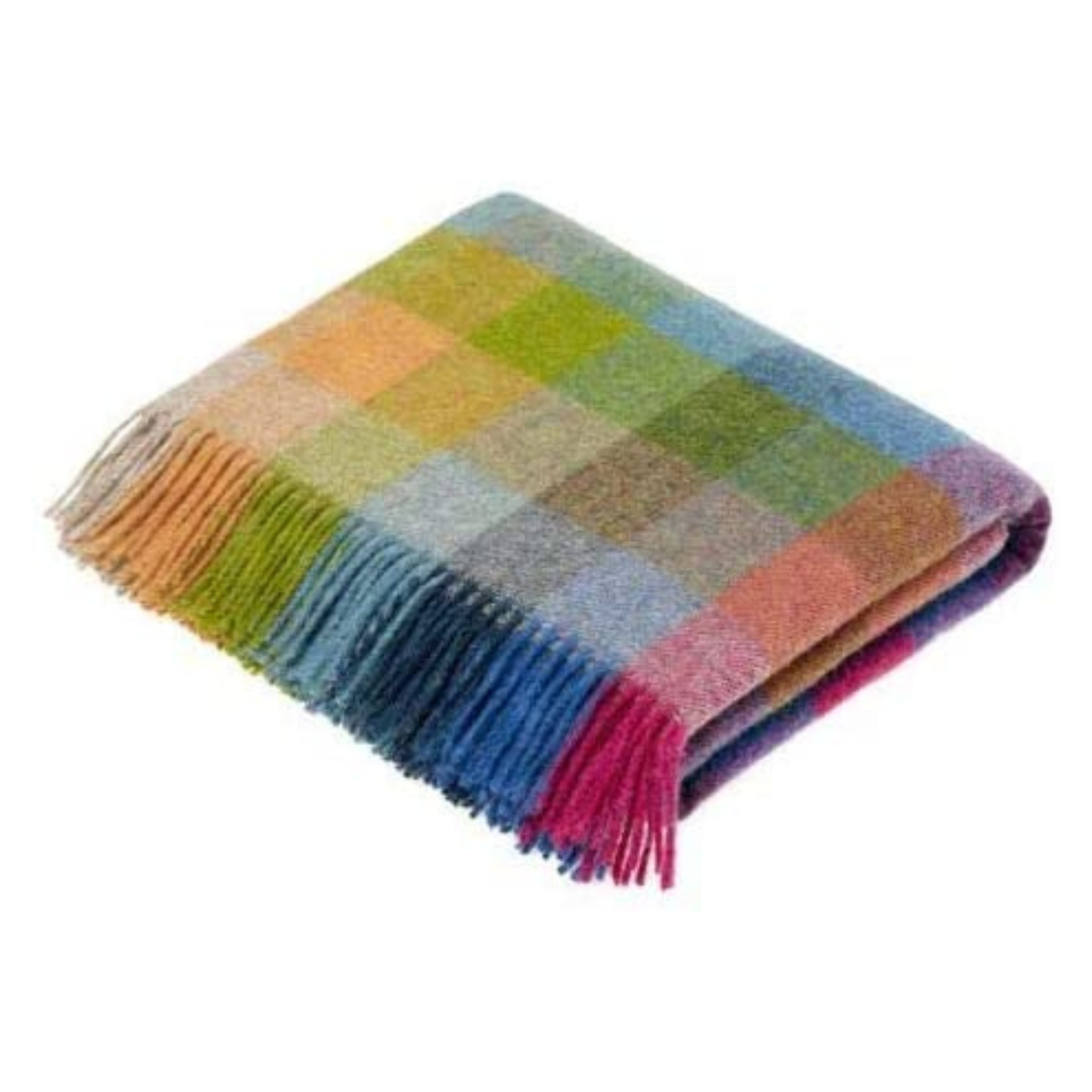 Bronte by Moon Harlequin Tutti Frutti Wool Throw  British Made