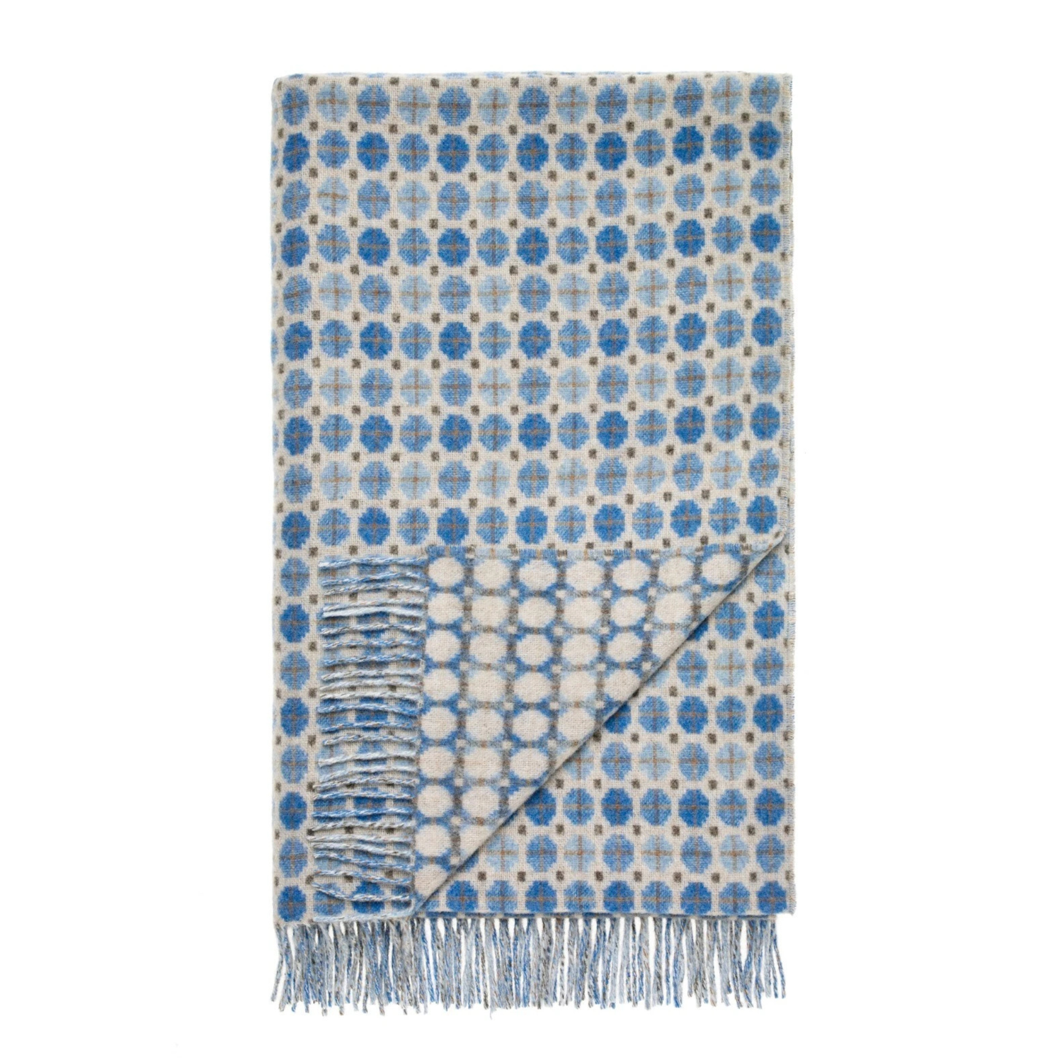 Bronte by Moon Milan Aqua Blue Throw