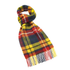 a colorful scarf with fringes