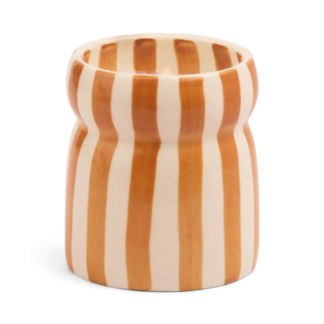 Paddywax Cabana  Rust Stripped Ceramic Candle - Sienna Sunset