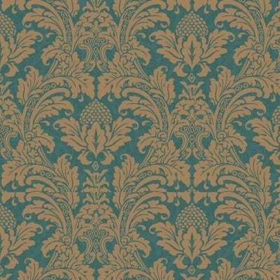 Cole & Son Blake Wallpaper Gold on Teal 94/6031