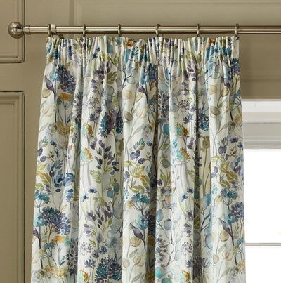 Voyage Maison Country Hedgerow Lined Pencil Pleat Curtains Sky - Packing Opened