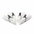 Culinary Concepts Set of Four Stirrup Napkin Rings with Leather Tabs