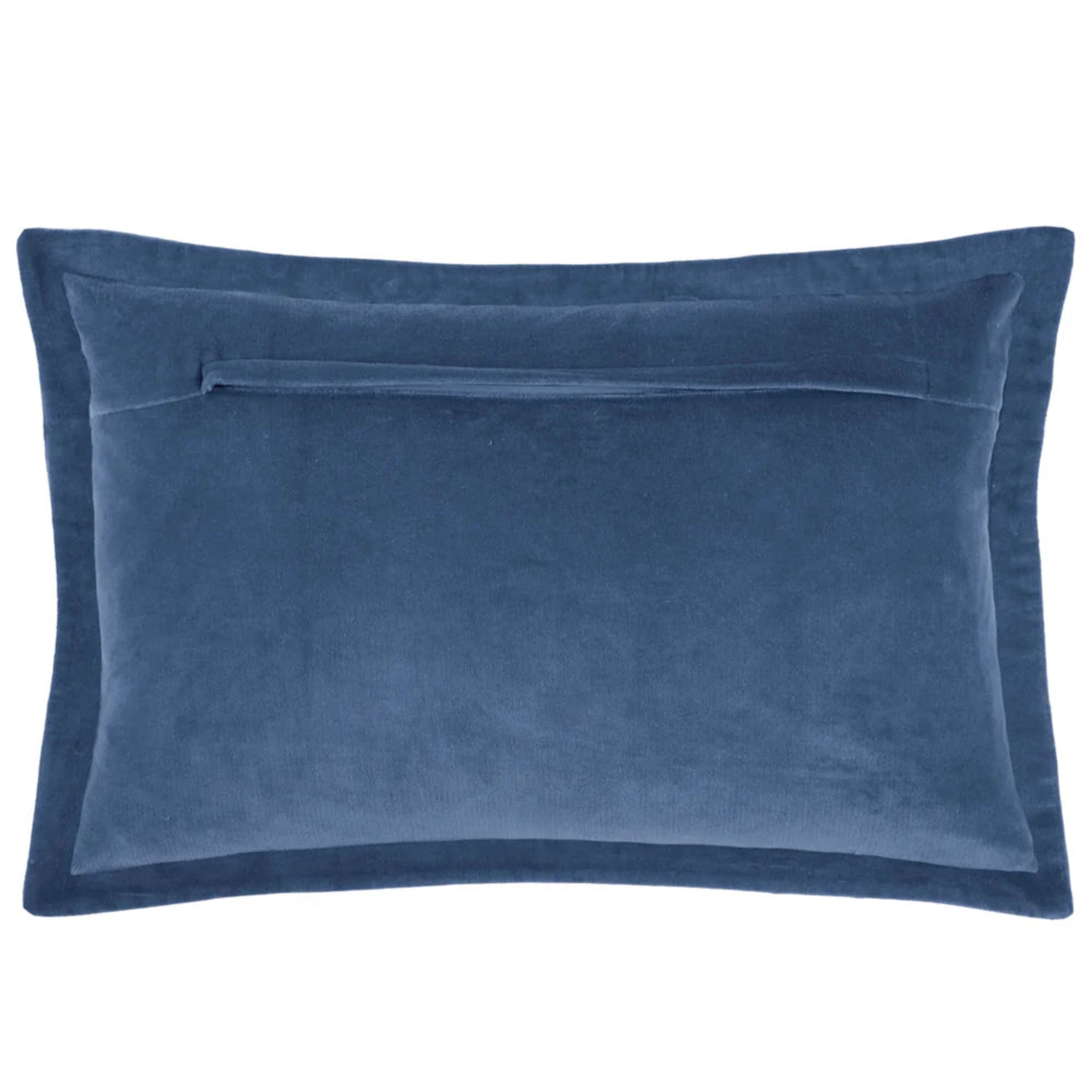 Voyage Maison Durga Embroidered Cushion Cover Bluebell Blue 45cm x 65cm reverse
