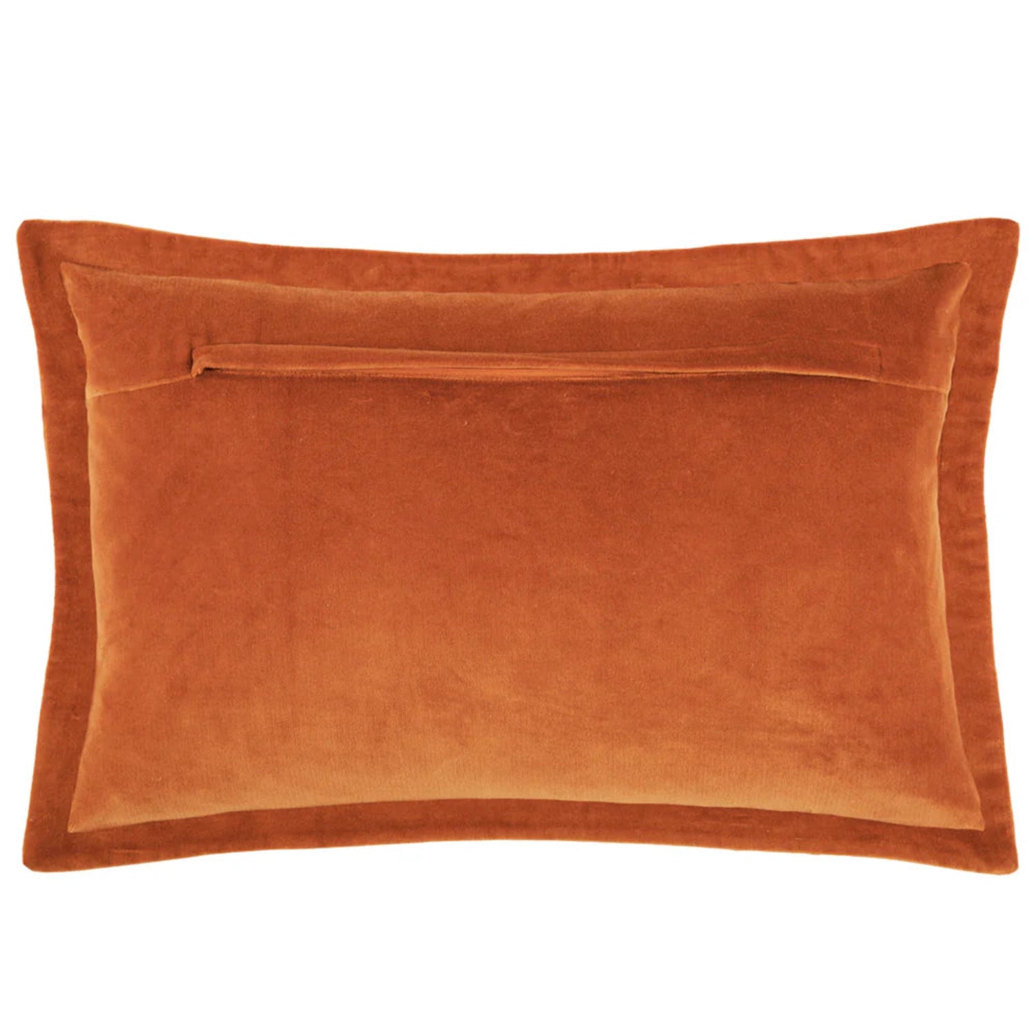 Voyage Maison Durga Embroidered Cushion Cover Cinnamon Orange 46cm x 65cm reverse plain 