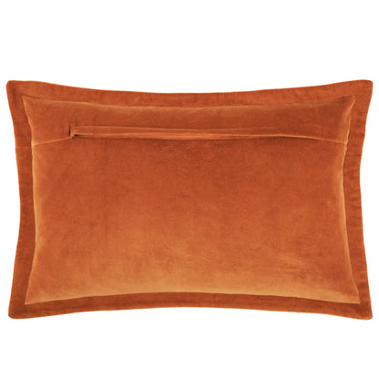 Voyage Maison Durga Embroidered Cushion Cover Cinnamon Orange 46cm x 65cm reverse plain 