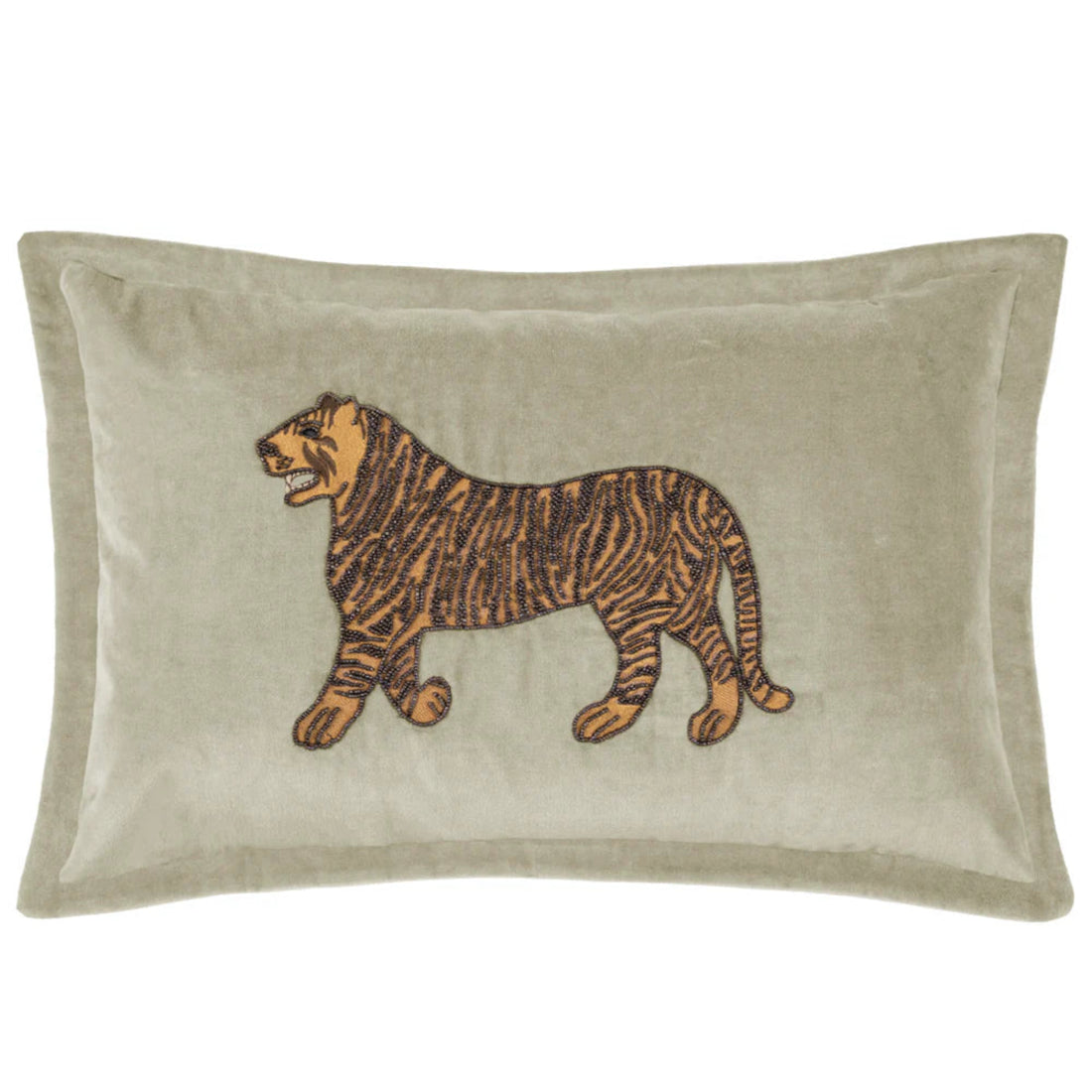 Voyage Maison Durga Embroidered Cushion Cover Quartz 45cm x 65cm