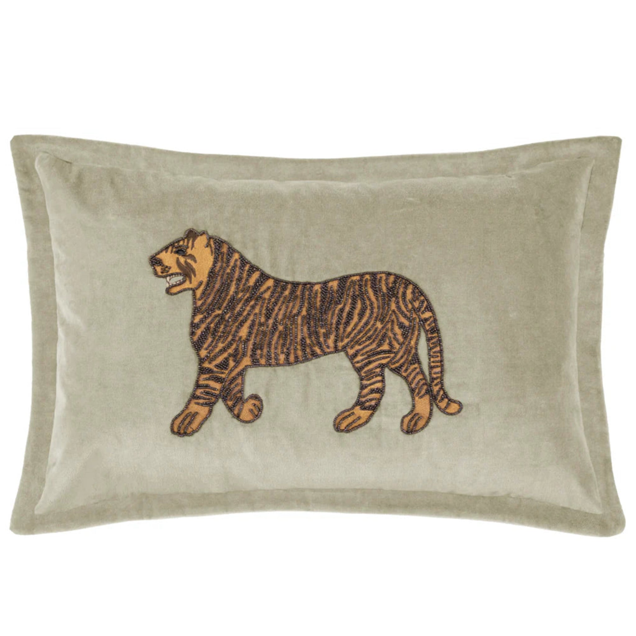 Voyage Maison Durga Embroidered Cushion Cover Quartz 45cm x 65cm
