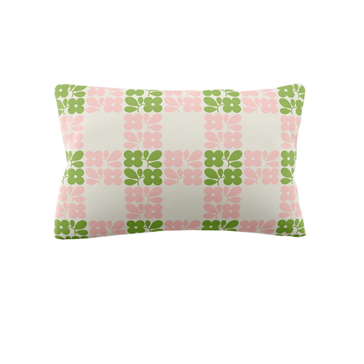 Orla Kiely Floret Check Dill Duvet Cover Set Pink