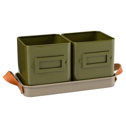 Burgon &amp; Ball Collector Herb Pots - Olive