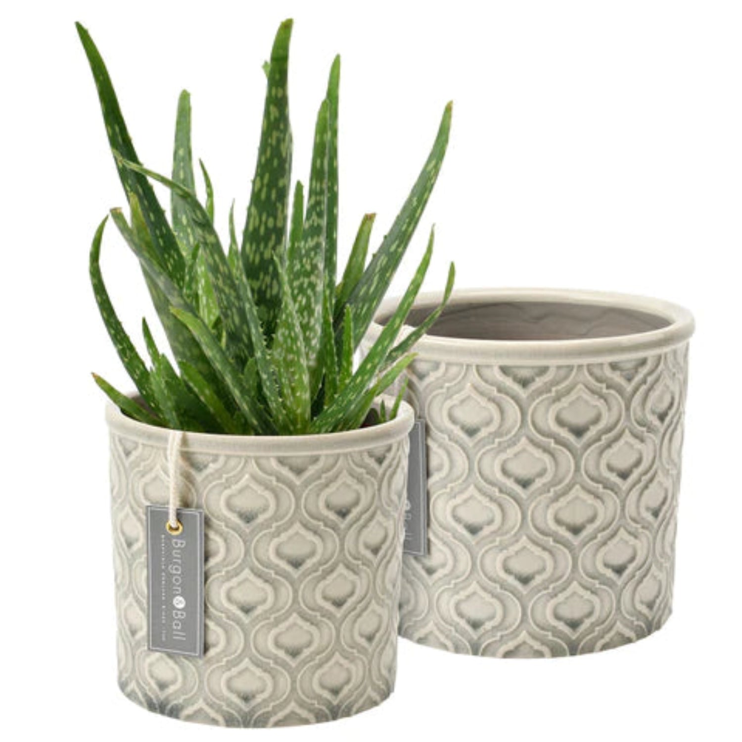 Burgon &amp; Ball Venetian Grey Glazed Pot - Large