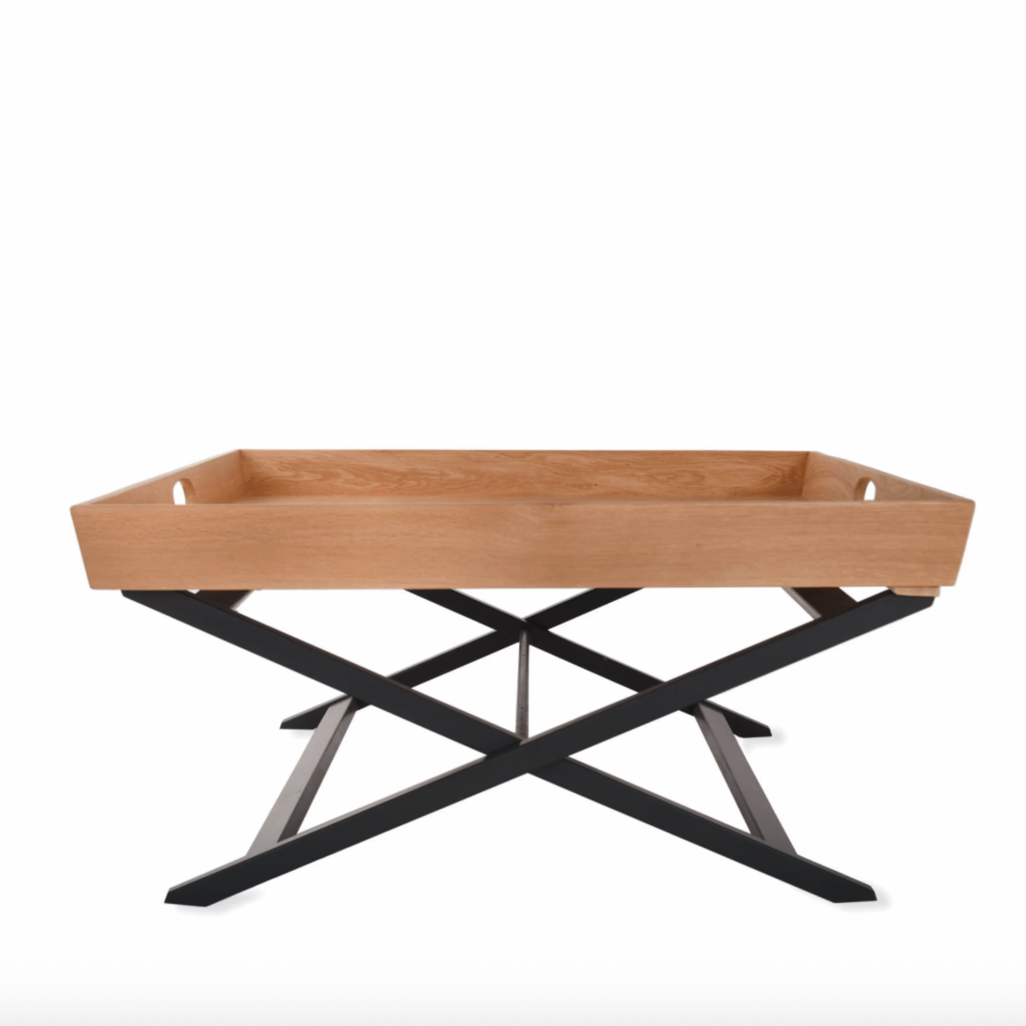 Garden Trending Clockhouse Butlers Coffee Table Square - Oak Wood, Carbon &amp; Natural