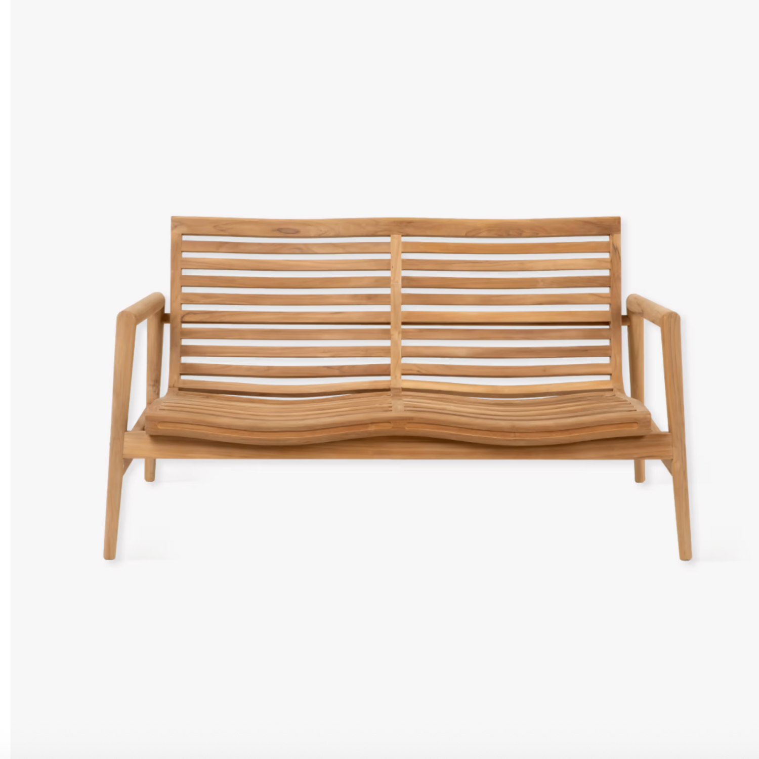 Garden Trending Coate 2 Seater Bench Teak Natural