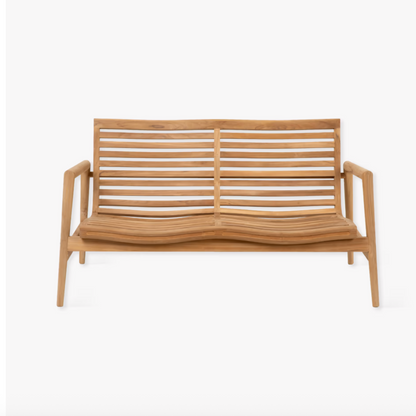 Garden Trending Coate 2 Seater Bench Teak Natural