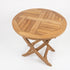 Wooden folding table on a white background