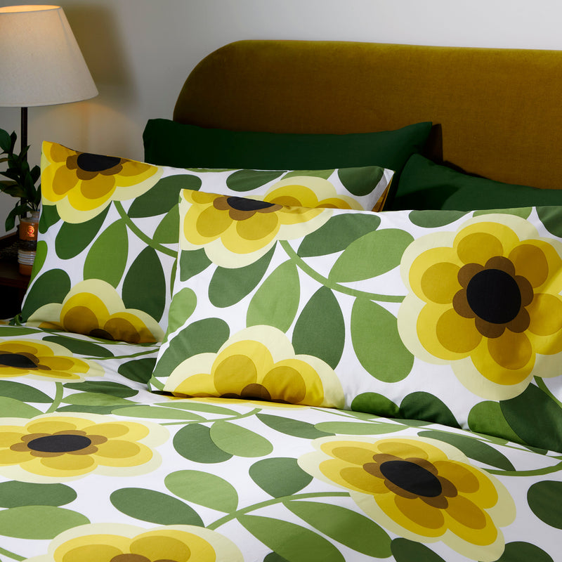 Orla Kiely Giant Water Lilly Lemon Twist Duvet Cover Set