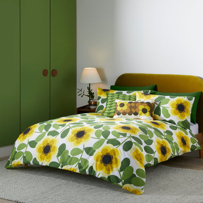 Orla Kiely Giant Water Lilly Lemon Twist Duvet Cover Set