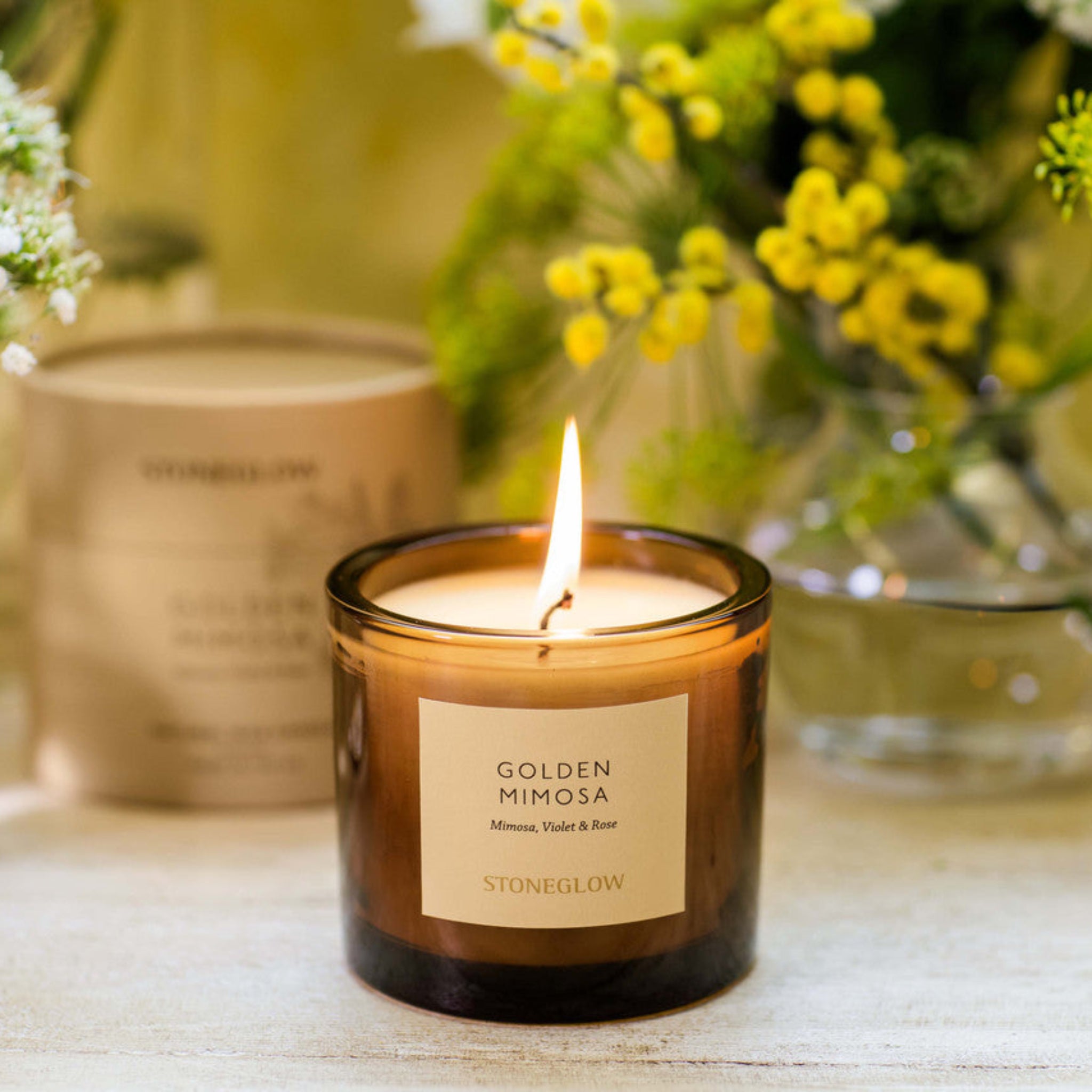 Stoneglow The Walled Garden Golden Mimosa Candle 210g