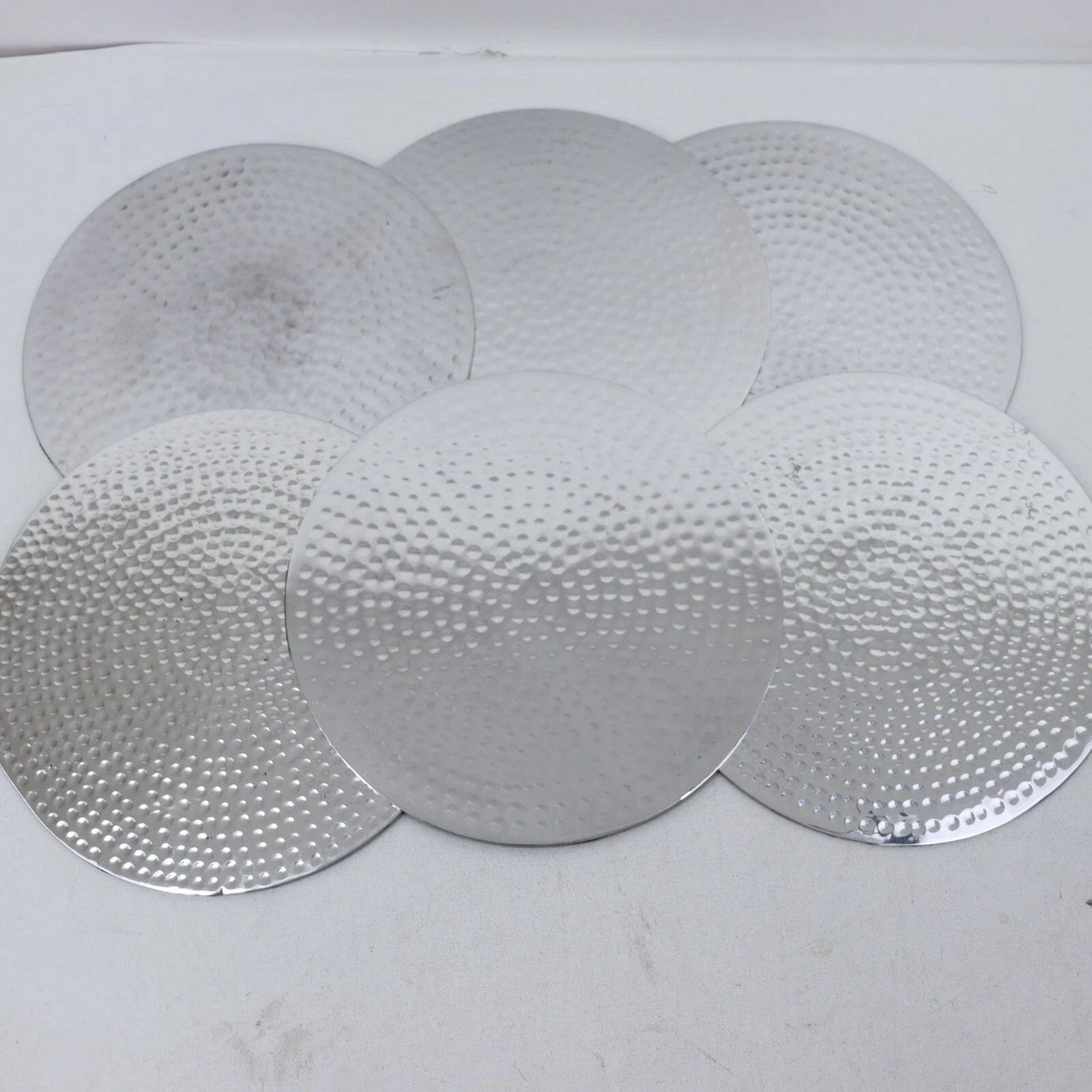 Just Slate Company/ Selbrae House  Hammered Silver Placemats SECONDS Grade A