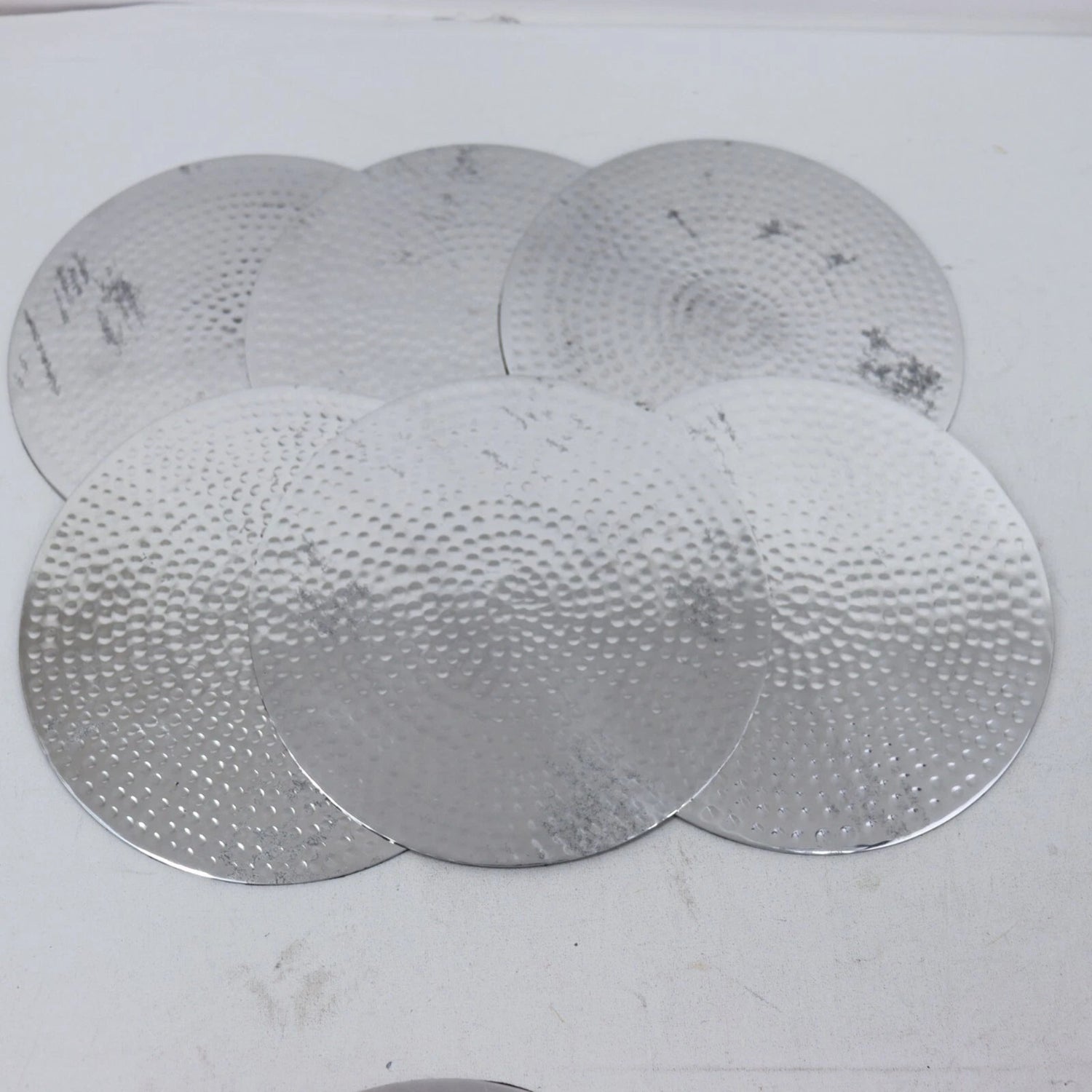 Just Slate Company/ Selbrae House  Hammered Silver Placemats SECONDS Grade B