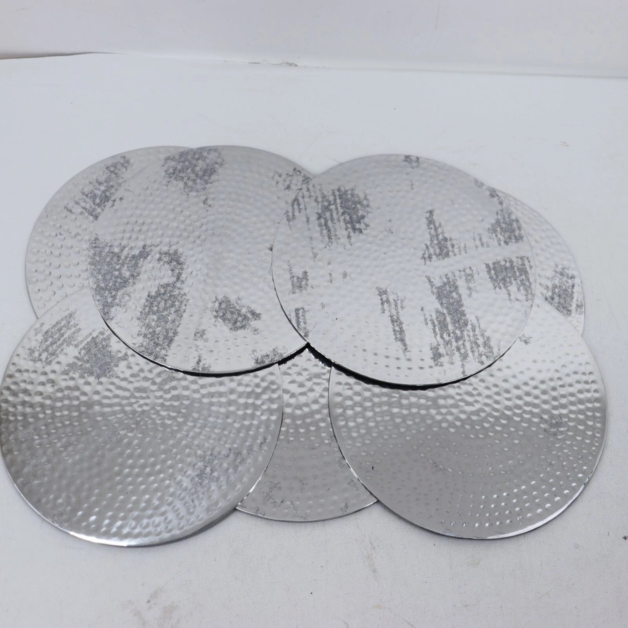 Just Slate Company/ Selbrae House  Hammered Silver Placemats SECONDS Grade C