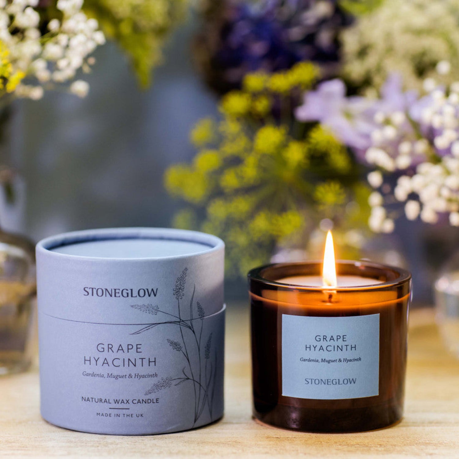 Stoneglow The Walled Garden Grape Hyacinth Candle 210g