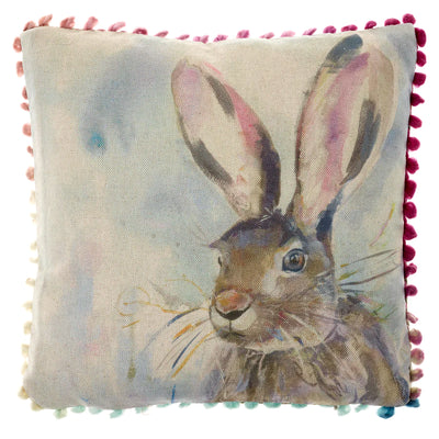 Voyage Maison Harriet Hare Printed Cushion Natural