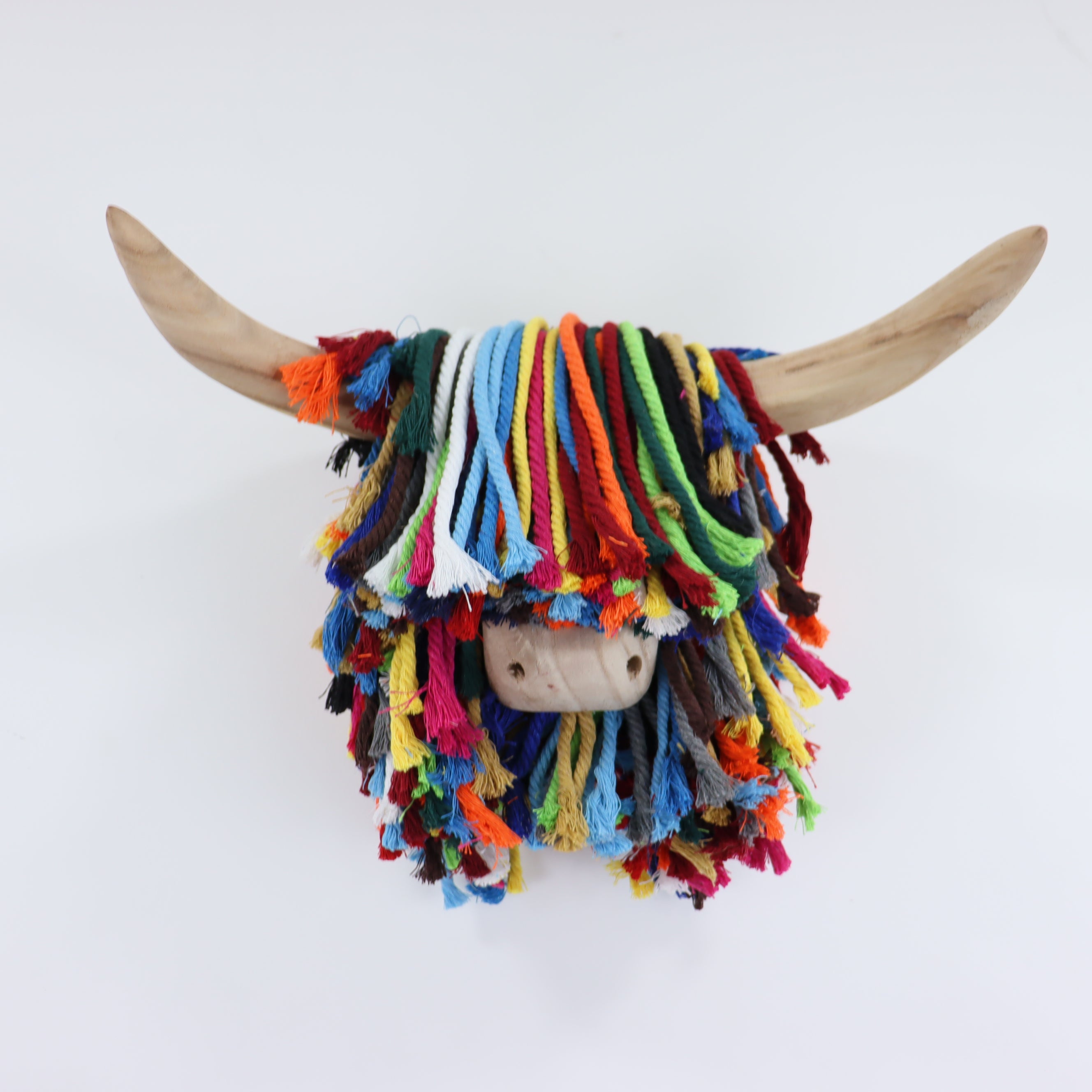 Aquarelle Home Ailsa Wall Mounted Highland Cow Jute Multi Medium