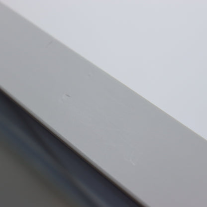 Close-up of a gray and white color swatch