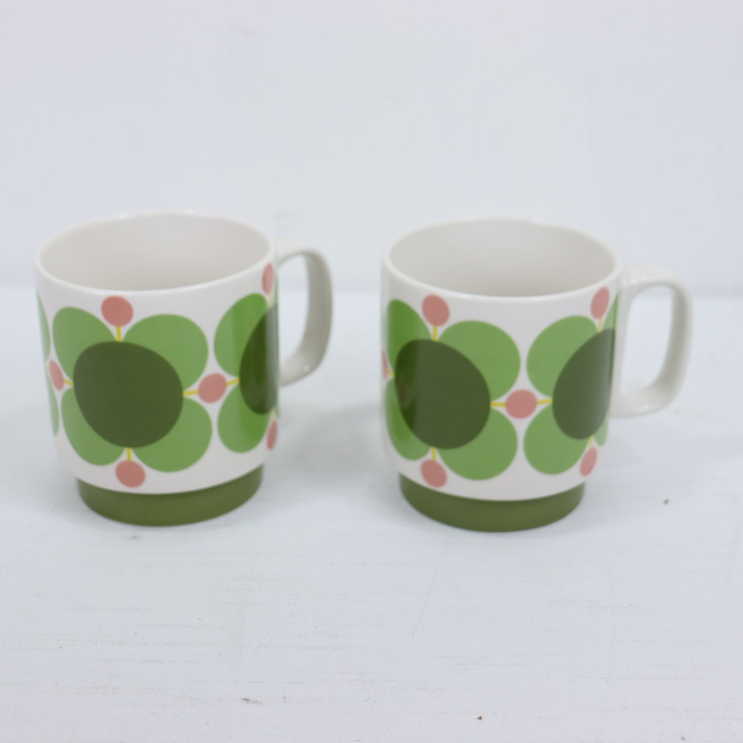 Orla Kiely Ceramic Pair of Stacking Mugs SECONDS