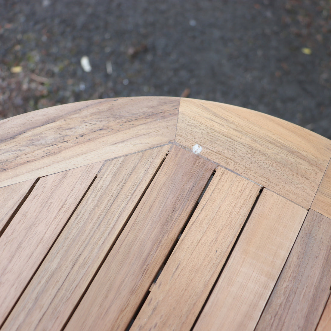 a close up of a wood table