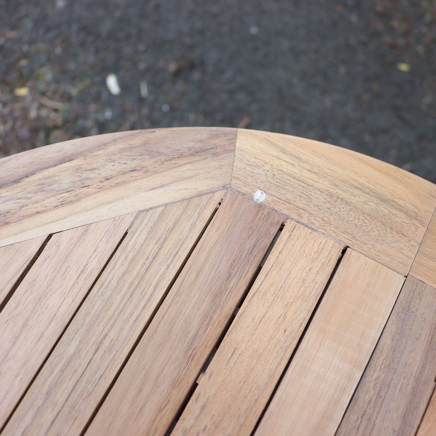 a close up of a wood table