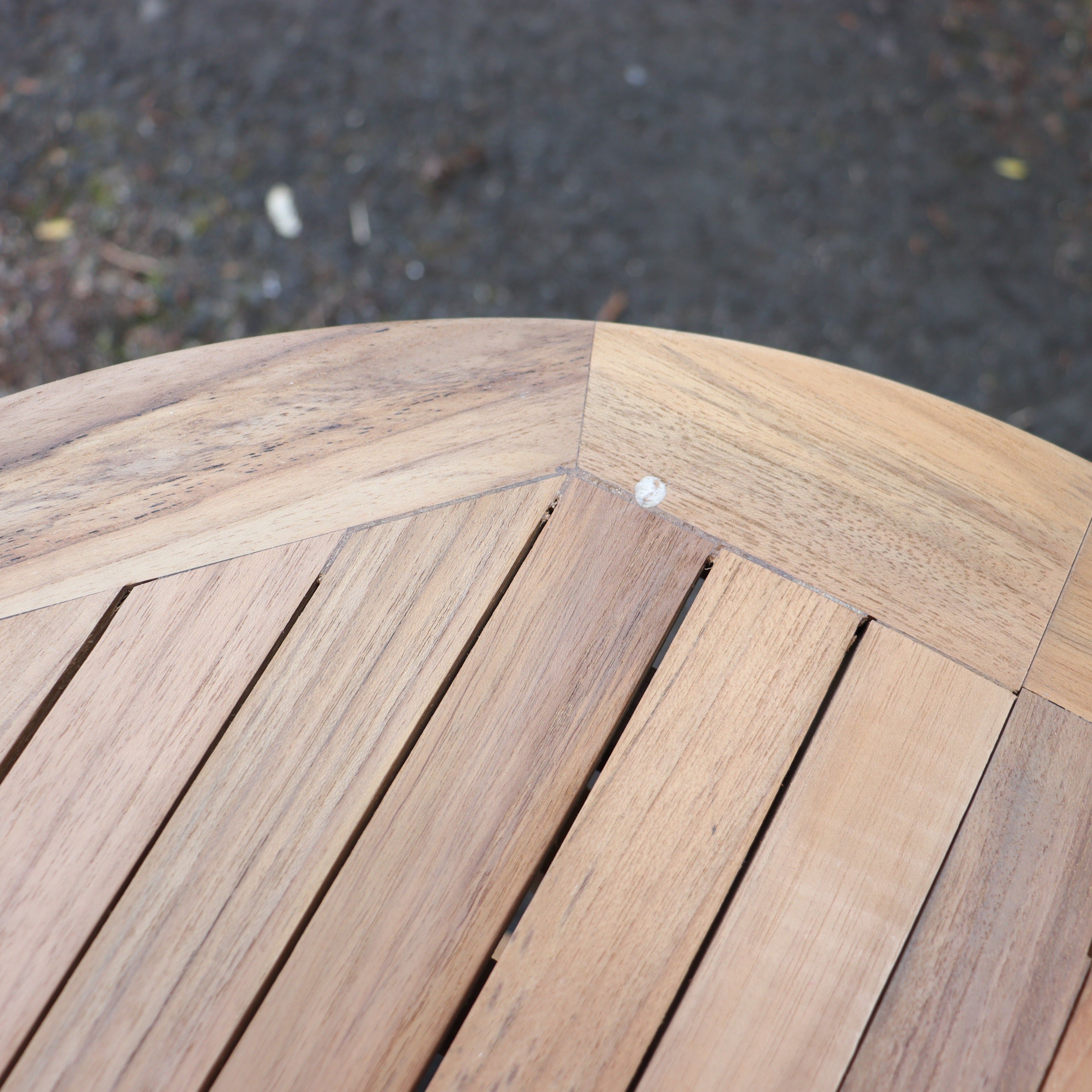 a close up of a wood table