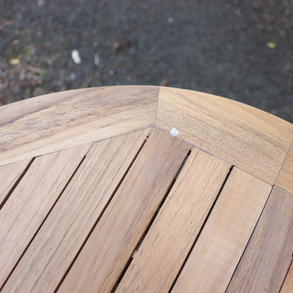 a close up of a wood table