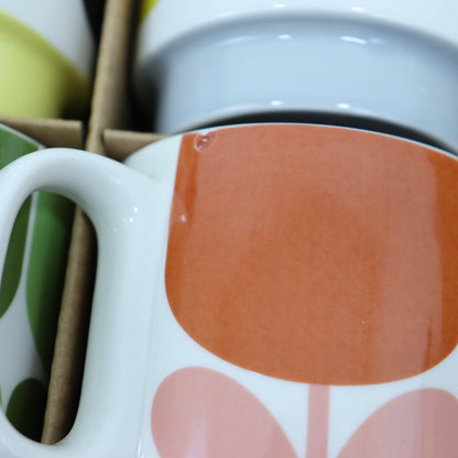 Orla Kiely Stackable Mugs Block Print Set of Four SECONDS