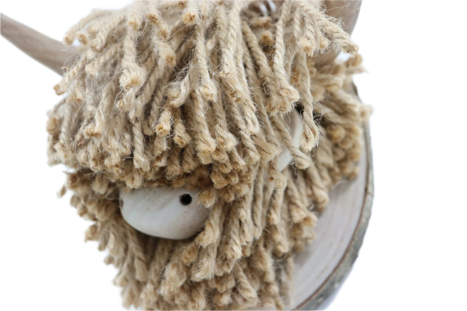 Aquarelle Home Ailsa Mini Wall Mounted Highland Cow Head Jute Natural