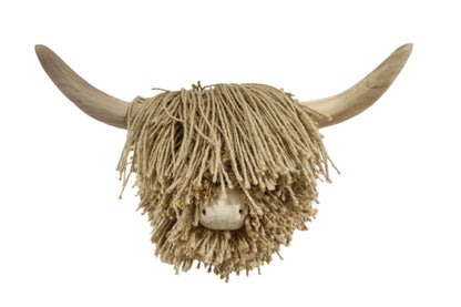 Aquarelle Home Ailsa Large Wall Mounted Cow Jute Natural