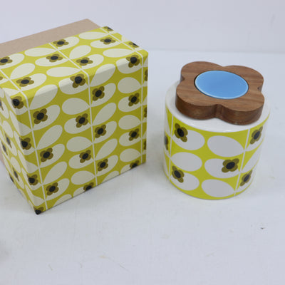 Orla Kiely Ceramic Storage Jar  Dandelion Yellow - SECONDS