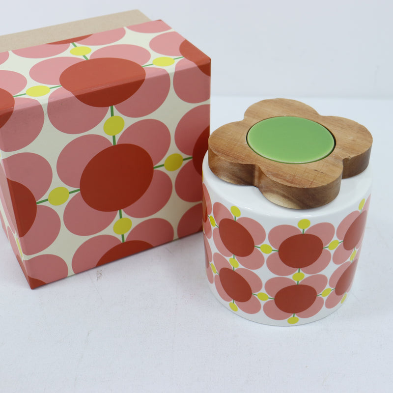 Orla Kiely Ceramic Storage Jar Bubblegum Pink - SECONDS