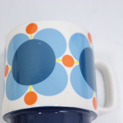 Orla Kiely Stackable Mugs Atomic Print Set of Six - SECONDS