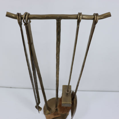 Nkuku Lowada Fireside Tool Set Antique Brass