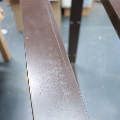Nkuku Oso Rustic Wooden Dining Table  legs with scratch on