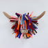 Aquarelle Home Alisa Wall Mounted Highland Cow Sculpture Wool Felt Multi