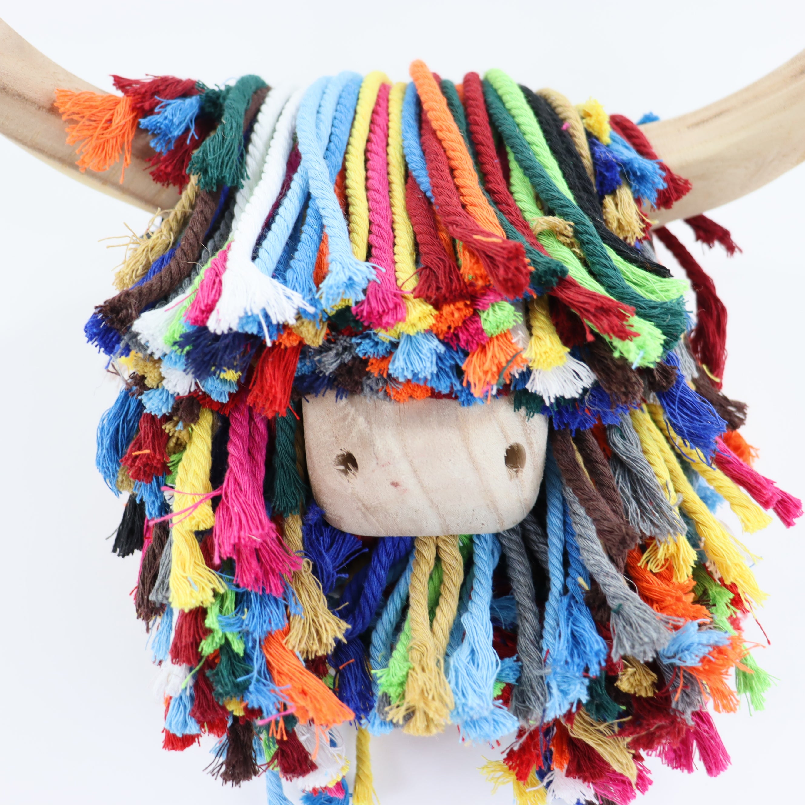 Aquarelle Home Ailsa Wall Mounted Highland Cow Jute Multi Medium