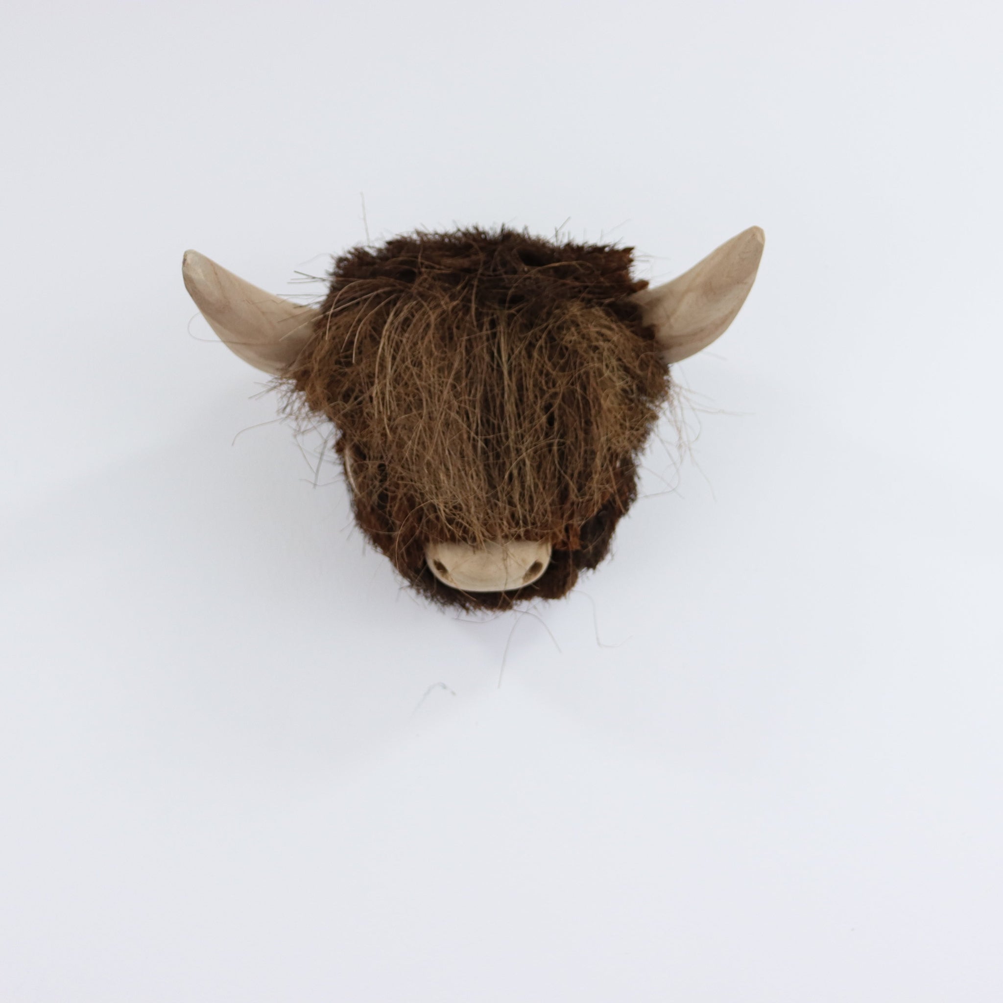 Wooden Highland Cow Head