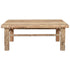 Wooden coffee table on a white background